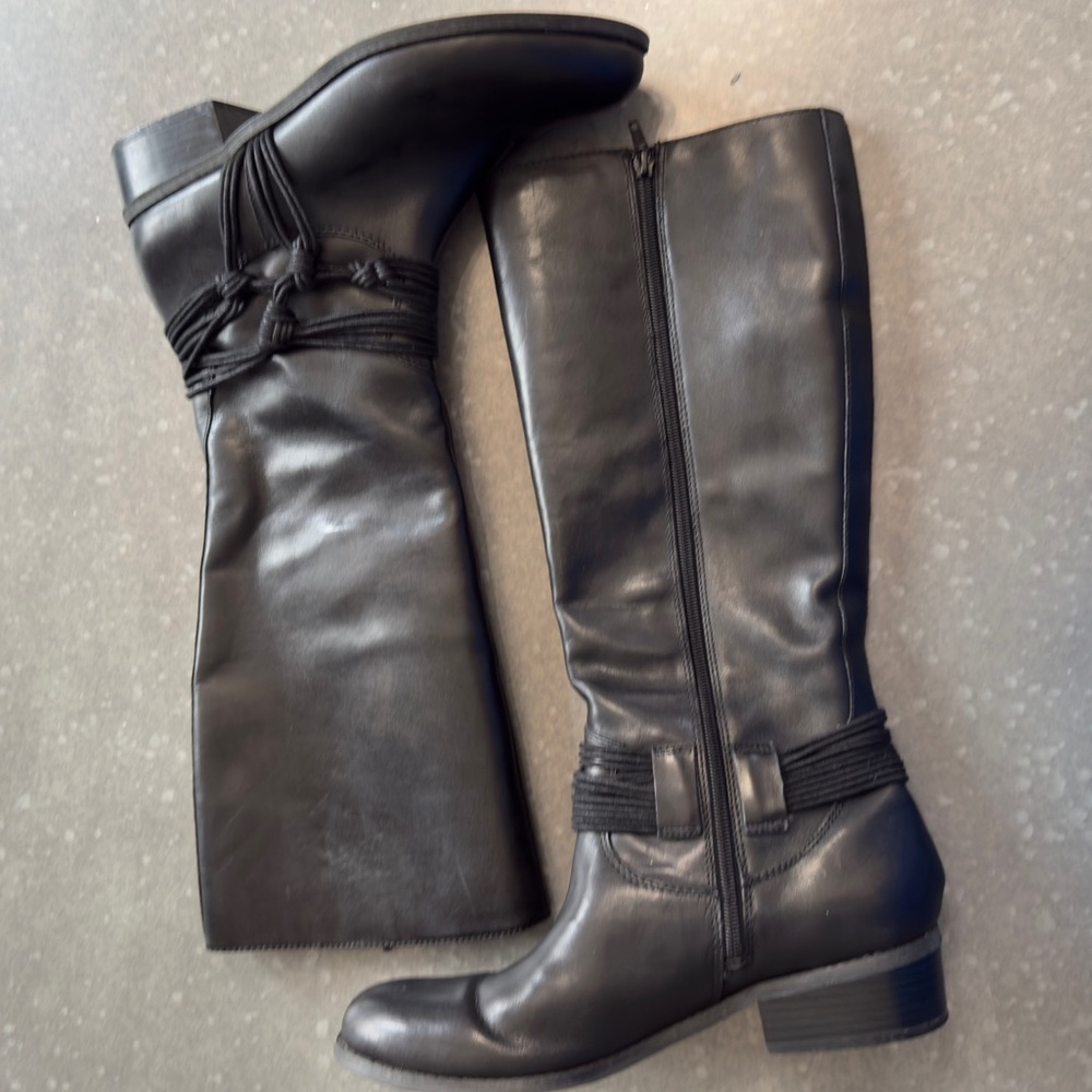Carlos by Carlos Santana Black Wellington Knee-High Boots – Size 11M - Picture 11 of 13
